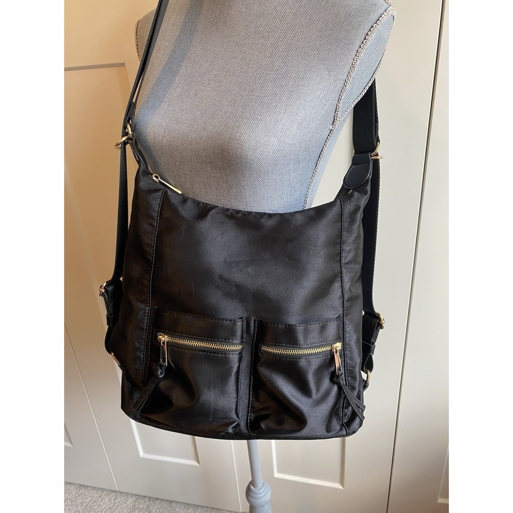 Chico's Purse Silky Fabric Lightweight Tavel Zip Closure sku14